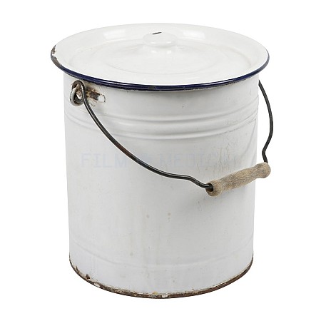 Enamel Bucket With Lid