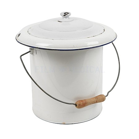 Enamel Bucket With Lid 