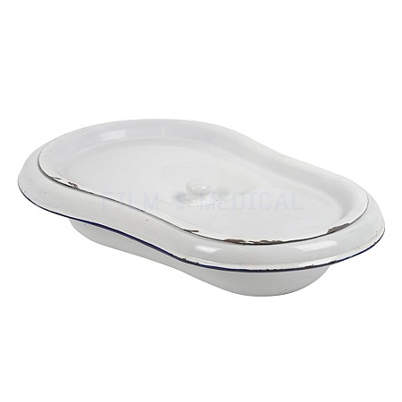 Enamel Bed Pan With Lid 