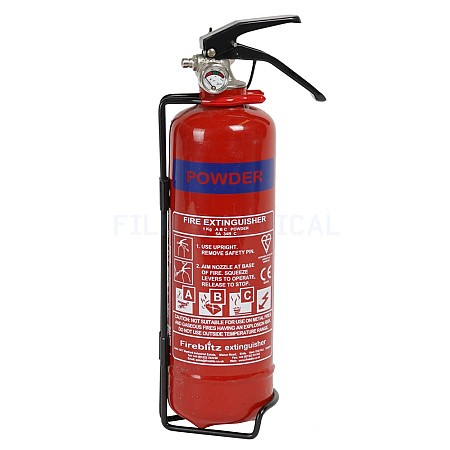 Small Powder Fire Extinguisher With Holder