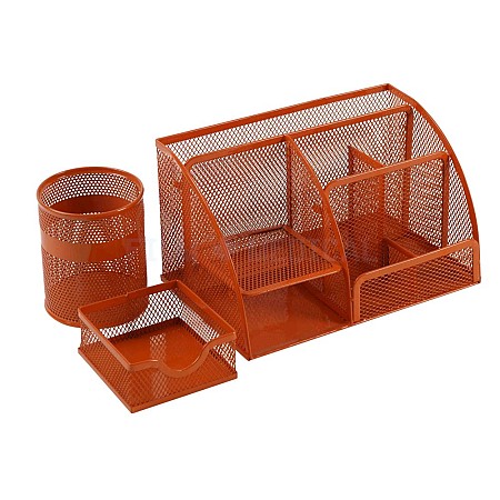 Orange Desk Tidy Set