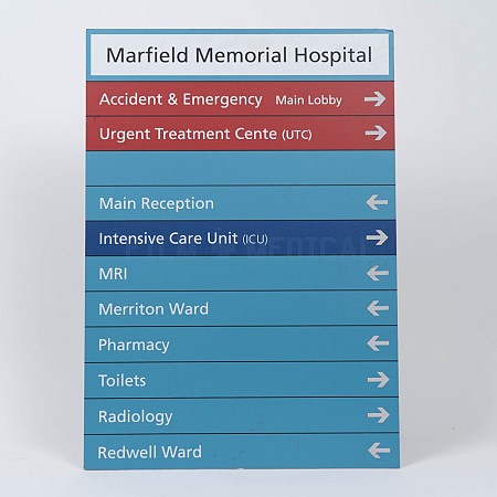 Hospital Sign Accident & Emergency Main Lobby 