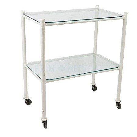 Period Cream 2 Glass Shelf Trolley 