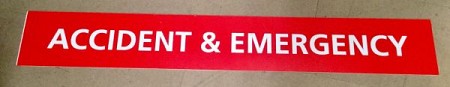 Large A and E sign