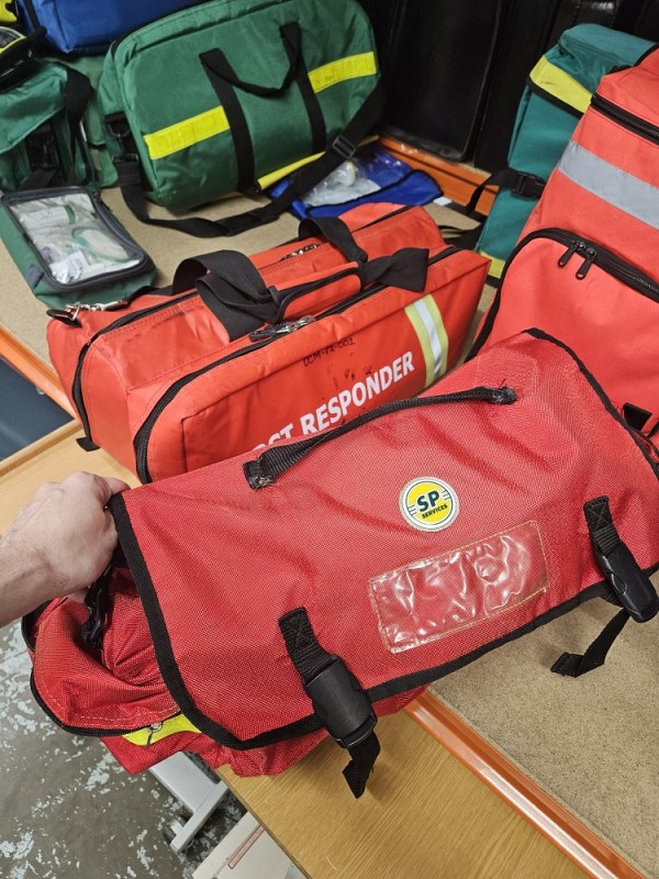 Paramedic Bag Red Stethoscope + Ambu bag