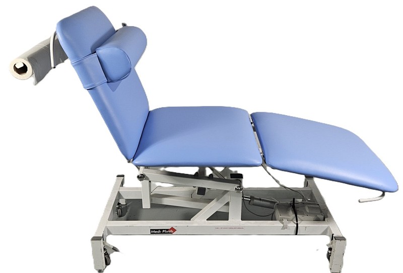 Examination / Gynae Couch in Light Blue Stool Priced Separately Stirrups Can Be Requested 