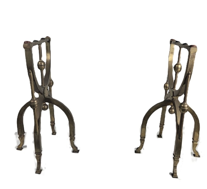 Pair Of Decorative Trestles For Stretchers / Coffins 