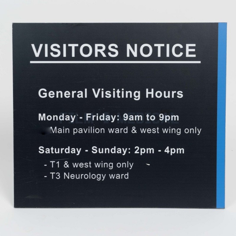 Hospital Signs Visitors Notice 