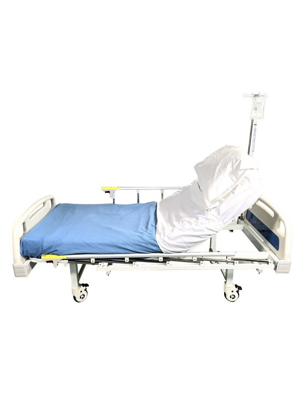 Quirumed Articulated Manual Hospital Bed With Detachable Drip Pole 